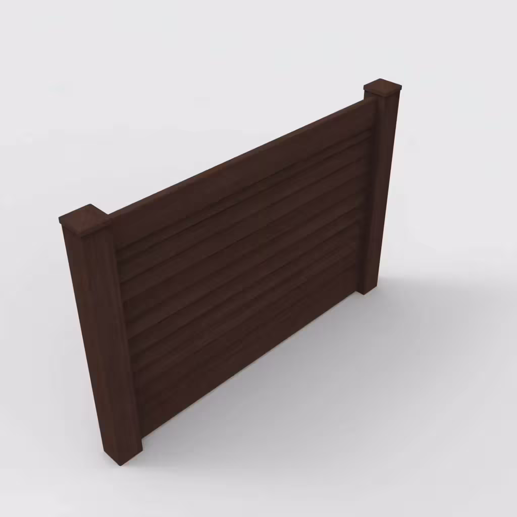 D. sequoia horizontal privacy 4 ft fence, isometric view