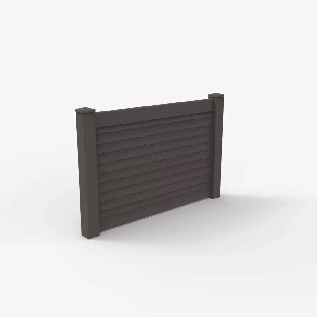 D. walnut horizontal privacy 4 ft fence, main view