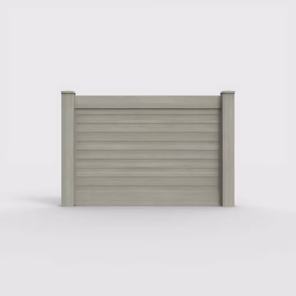 Mesquite horizontal privacy 4 ft fence, front view