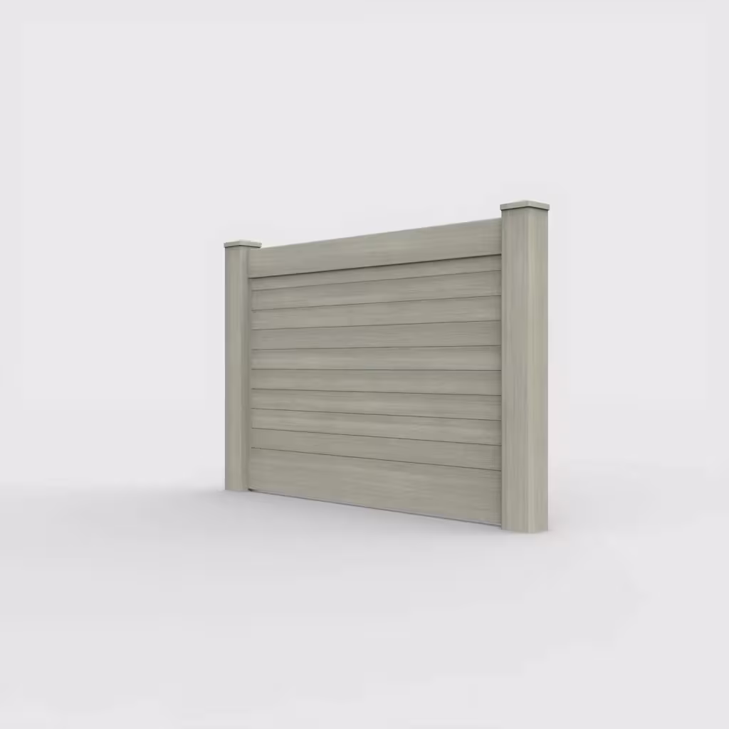 Mesquite horizontal privacy 4 ft fence, left-side view