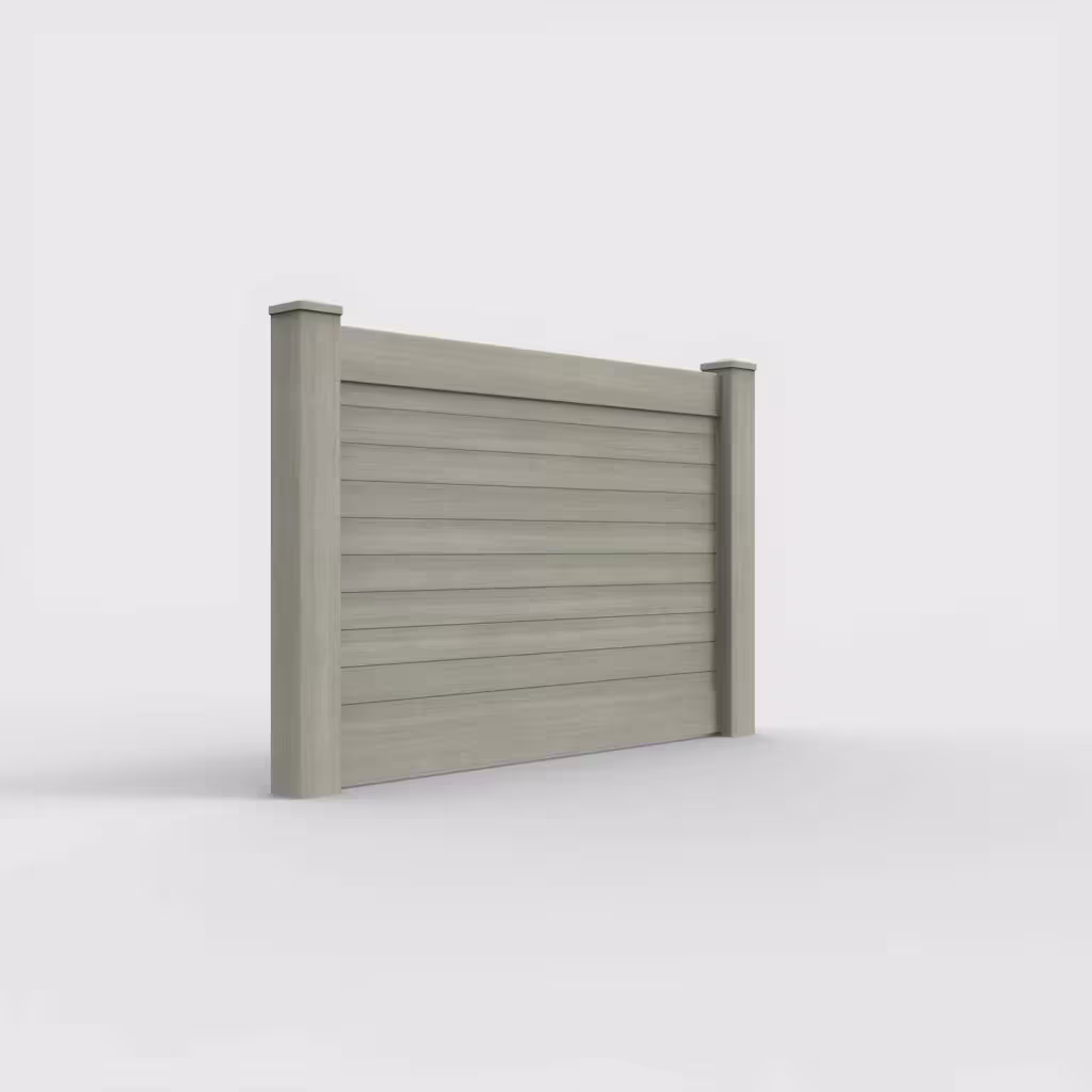 Mesquite horizontal privacy 4 ft fence, right-side view