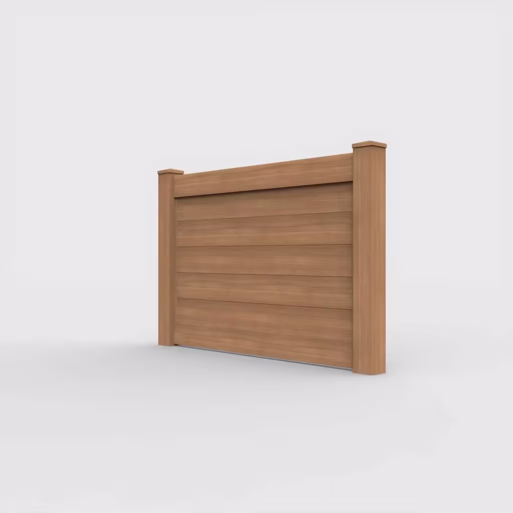 Sierra blend horizontal privacy 4 ft fence, left-side view