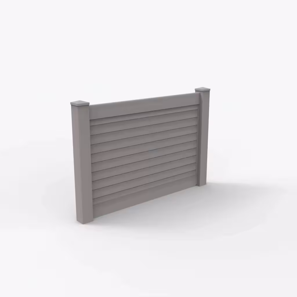 Slate gray horizontal privacy 4 ft fence, main view