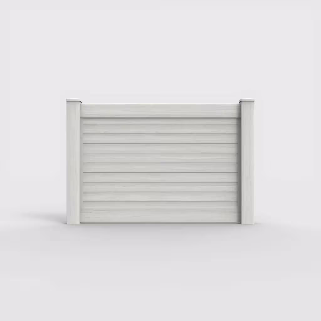 W. aspen horizontal privacy 4 ft fence, front view