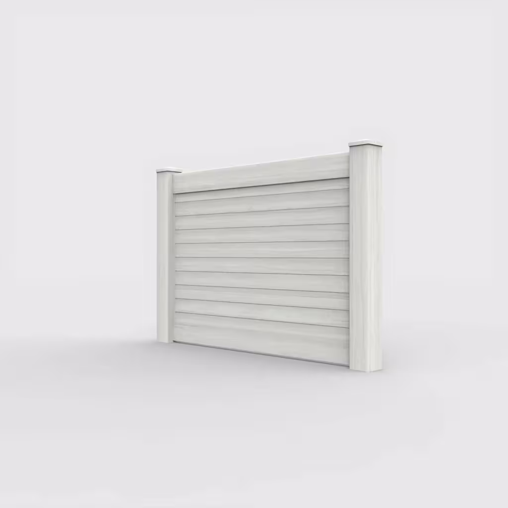 W. aspen horizontal privacy 4 ft fence, left-side view