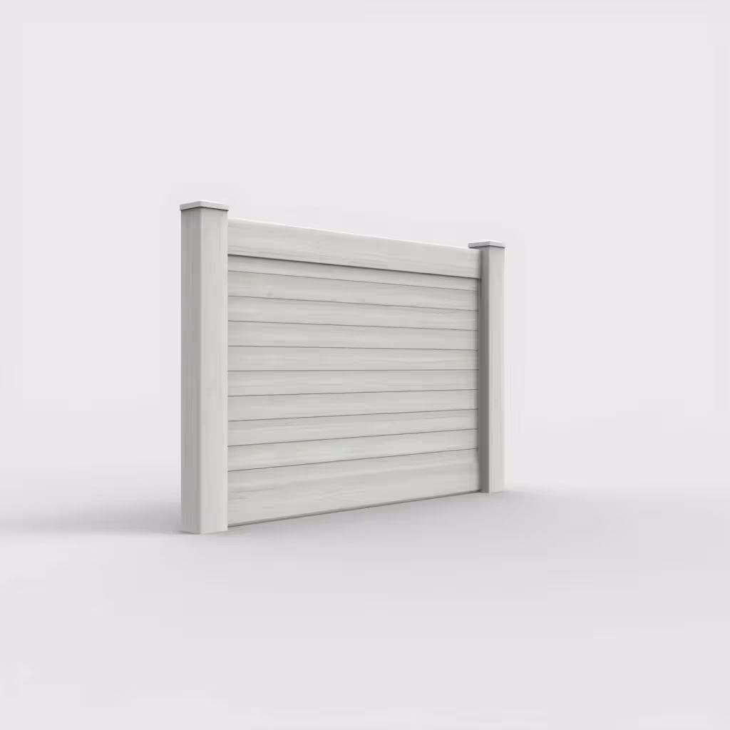 W. aspen horizontal privacy 4 ft fence, right-side view