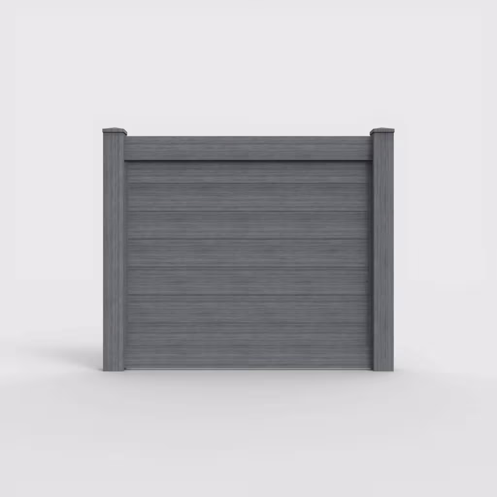 Arctic blend horizontal privacy 5 ft fence, front view