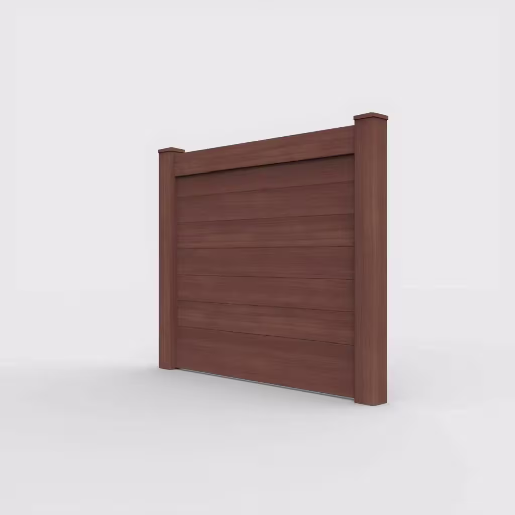 Brazilian blend horizontal privacy 5 ft fence, left-side view