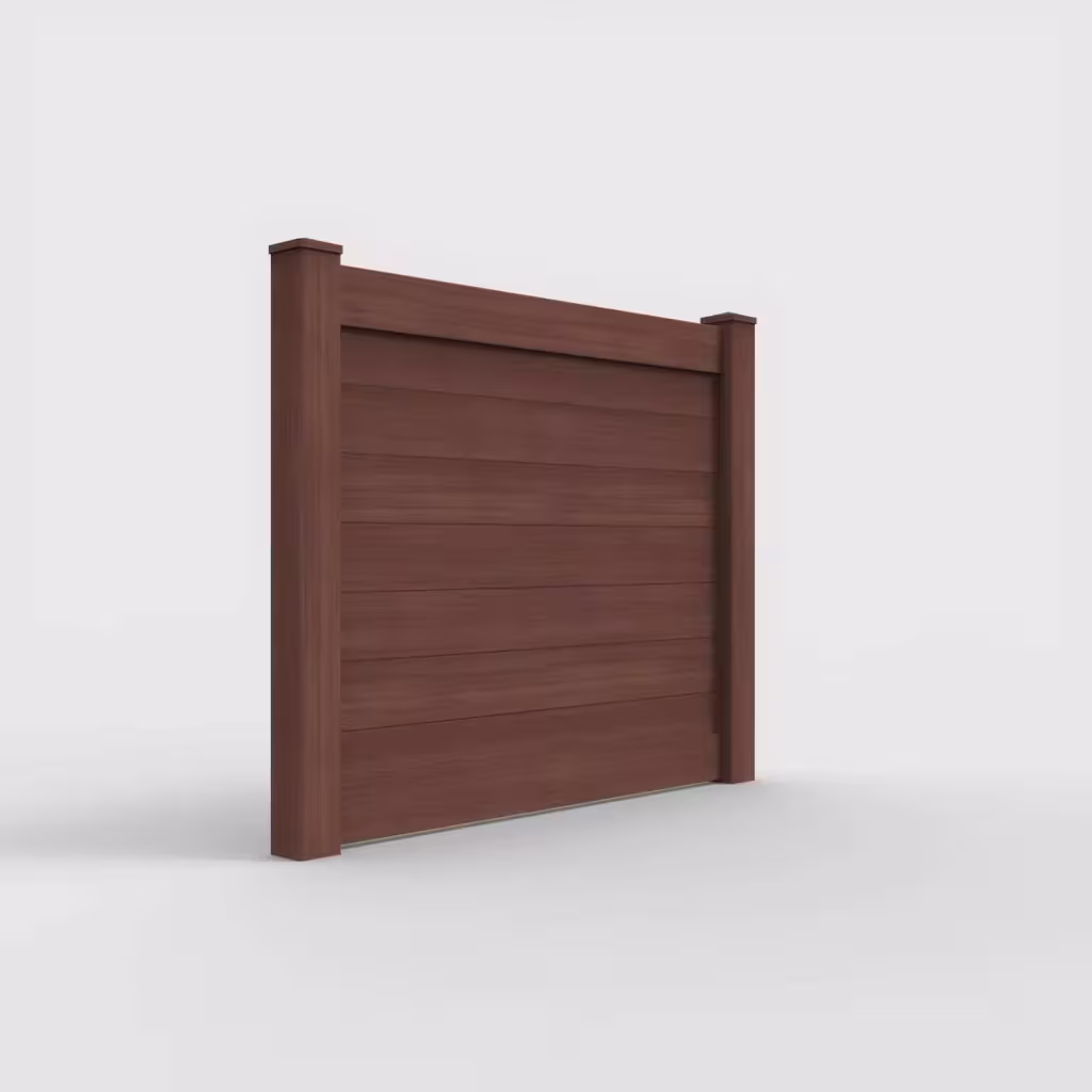 Brazilian blend horizontal privacy 5 ft fence, right-side view