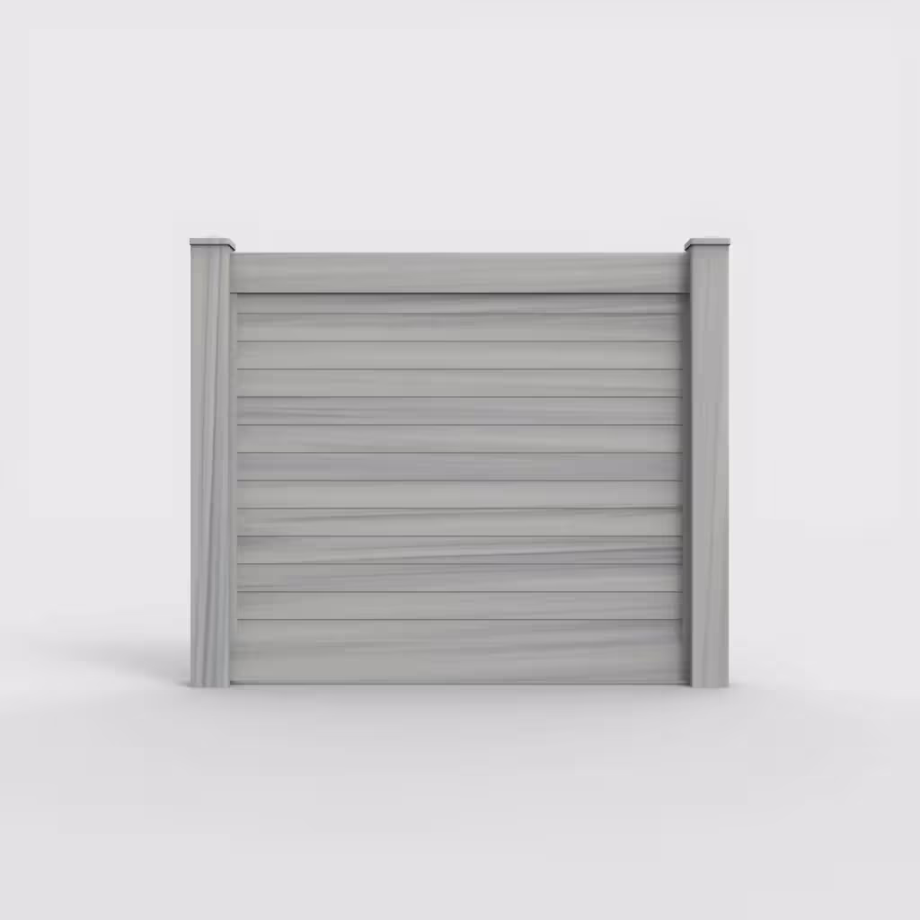 Coastal cedar horizontal privacy 5 ft fence, front view