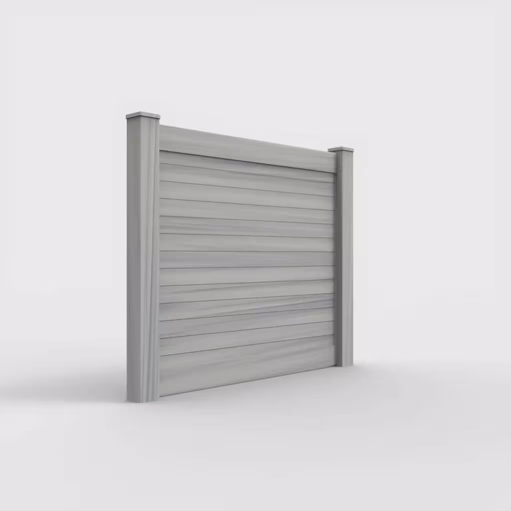 Coastal cedar horizontal privacy 5 ft fence, right-side view