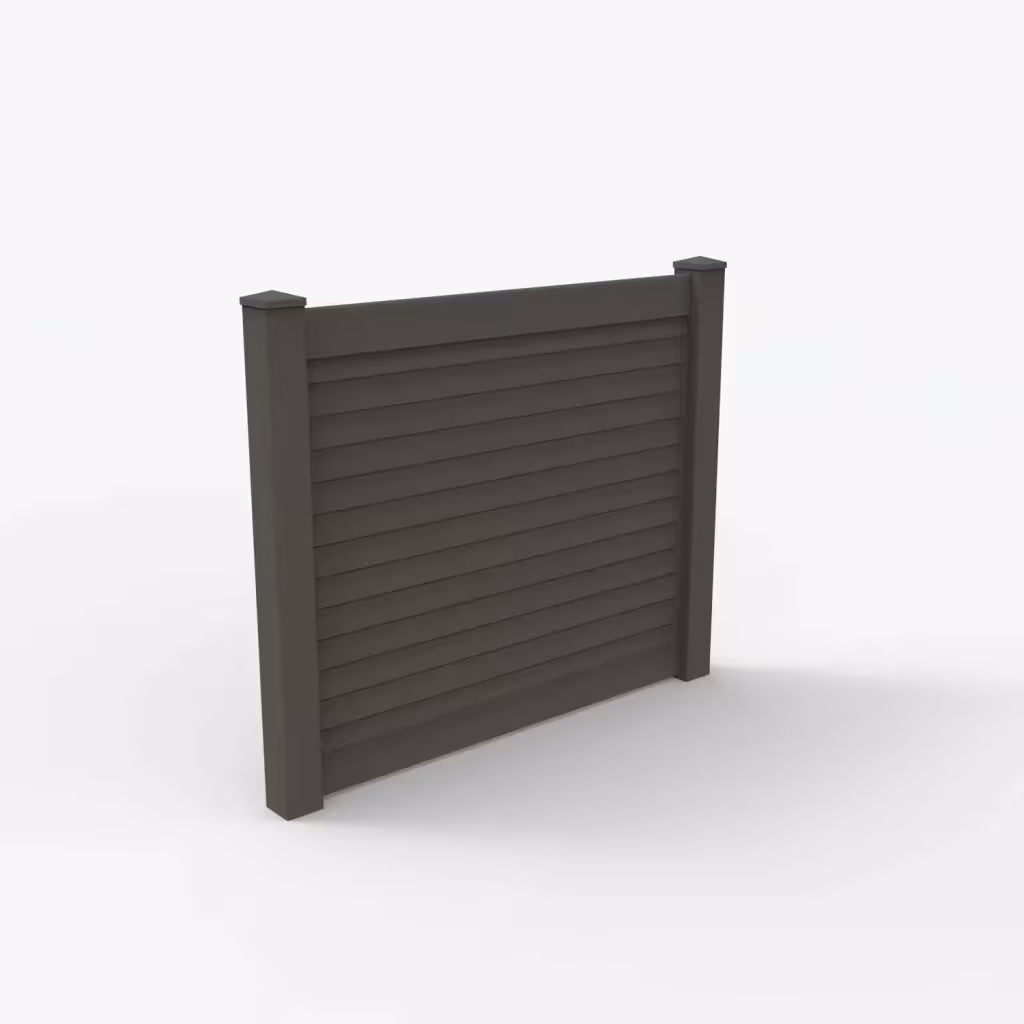 D. walnut horizontal privacy 5 ft fence, main view