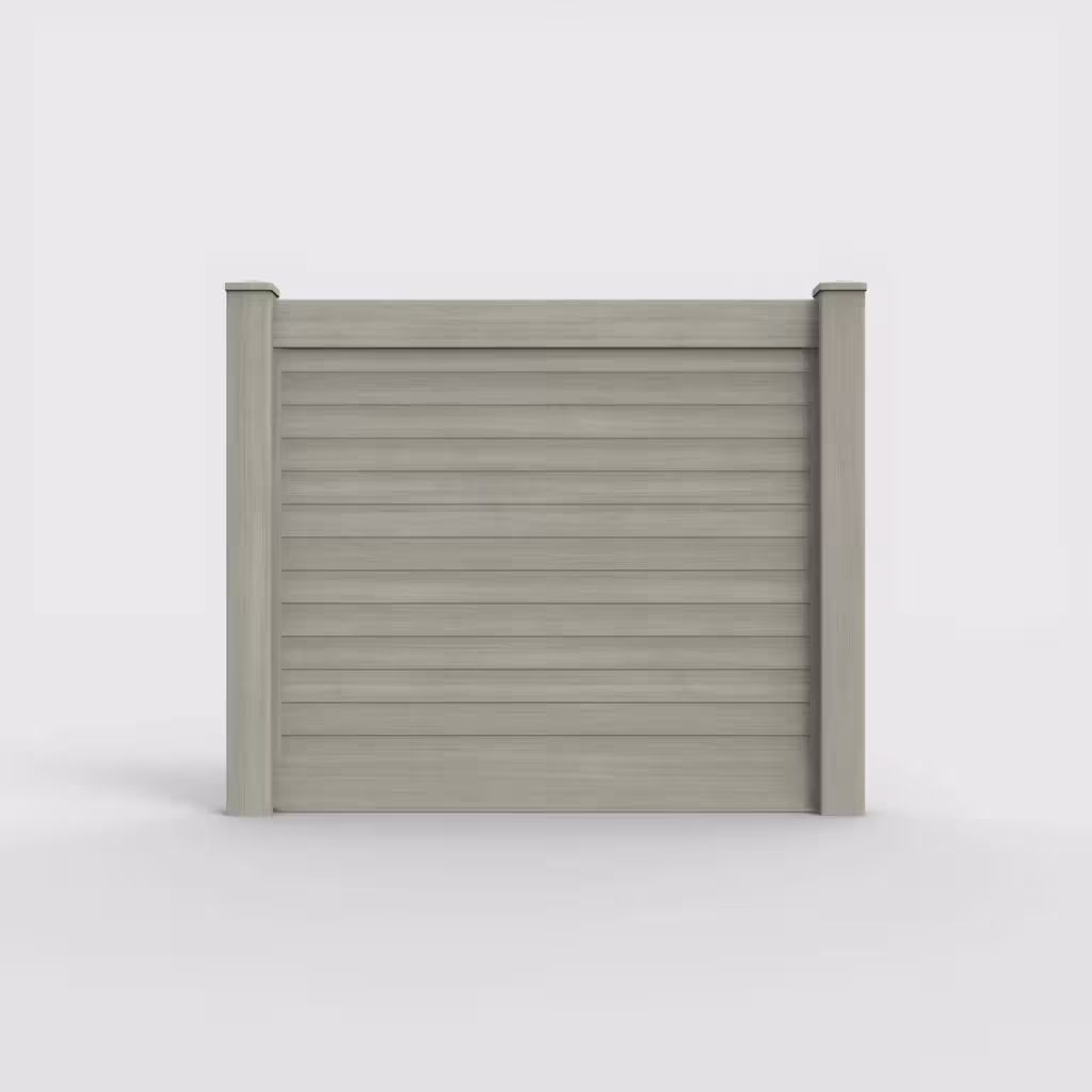 Mesquite horizontal privacy 5 ft fence, front view
