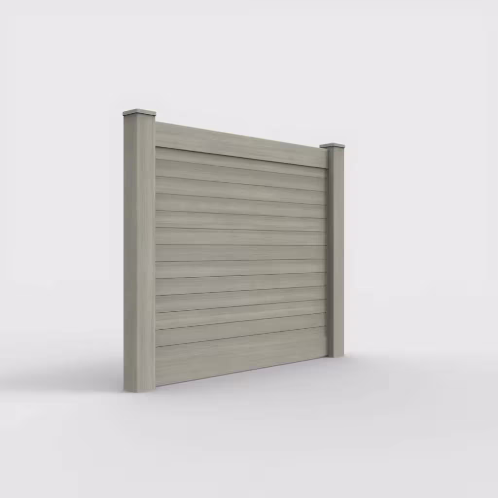 Mesquite horizontal privacy 5 ft fence, right-side view