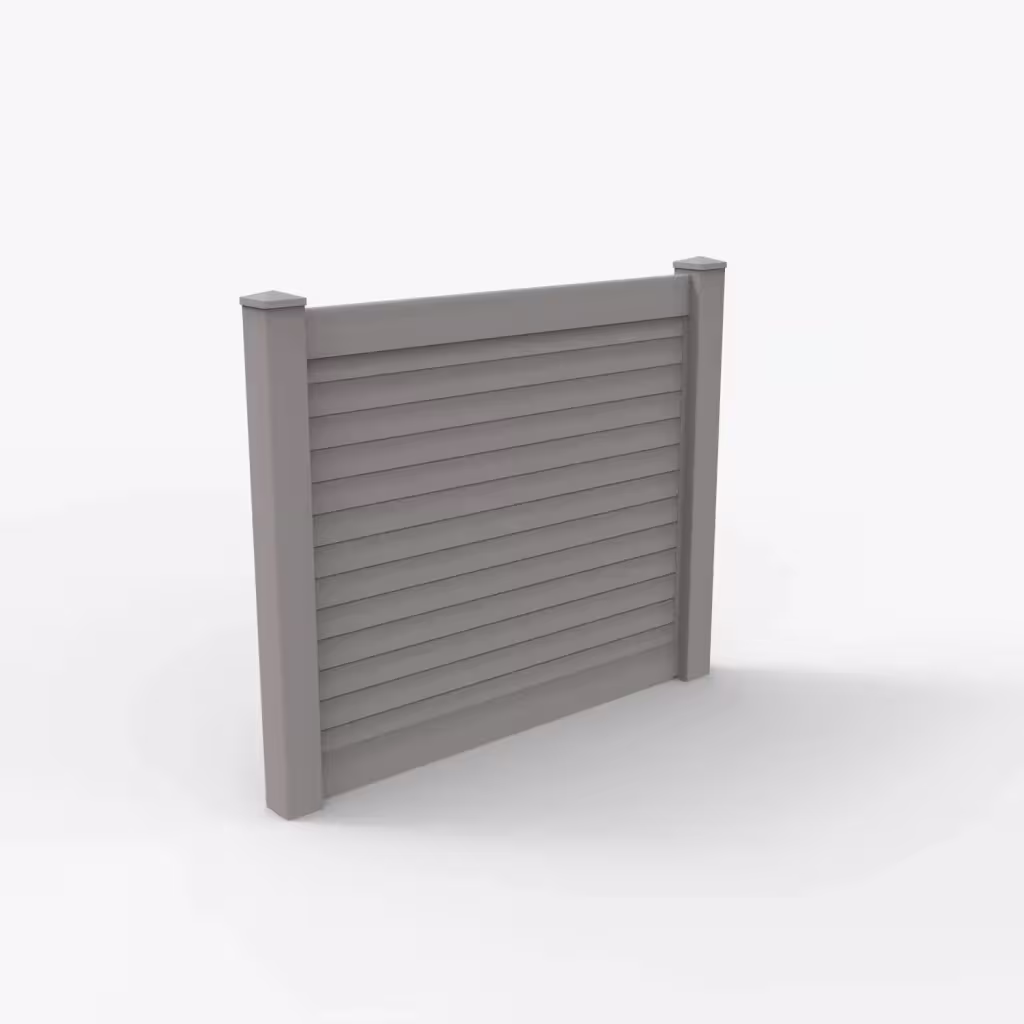 Slate gray horizontal privacy 5 ft fence, main view