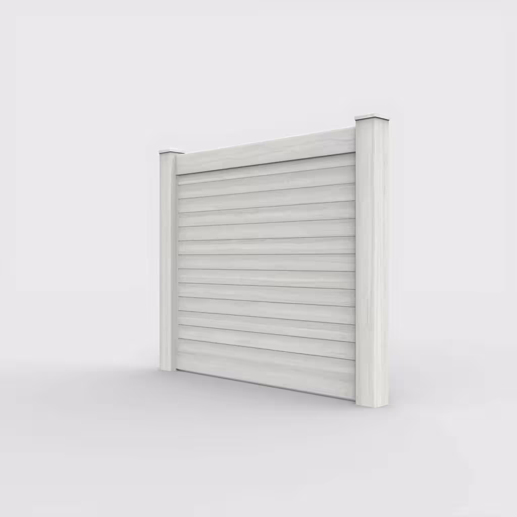 W. aspen horizontal privacy 5 ft fence, left-side view