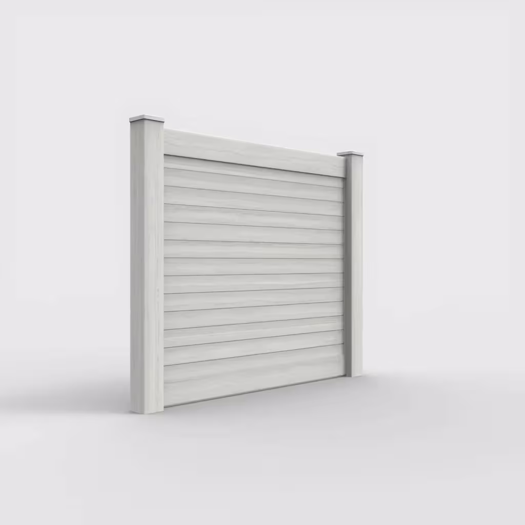 W. aspen horizontal privacy 5 ft fence, right-side view