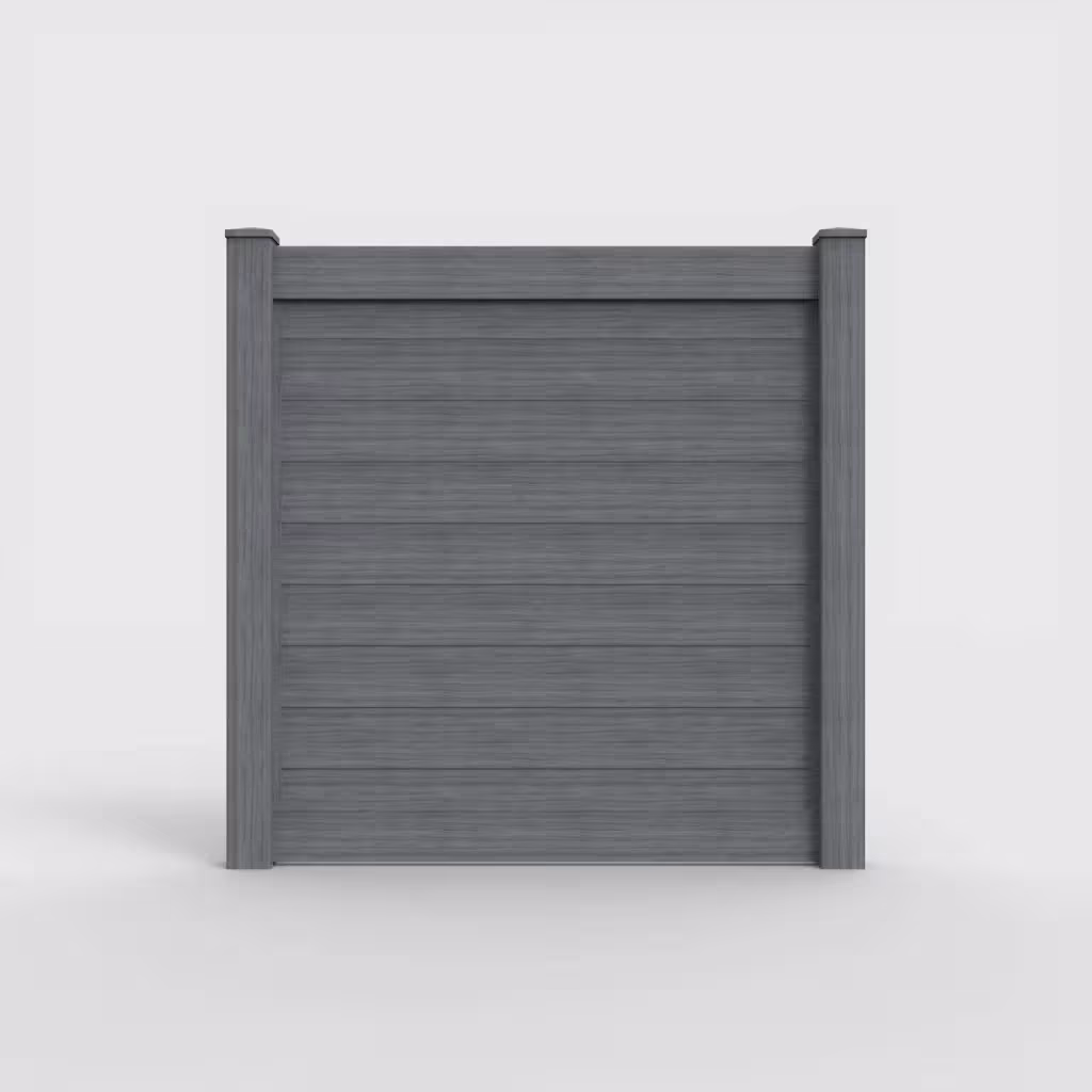Arctic blend horizontal privacy 6 ft fence, front view
