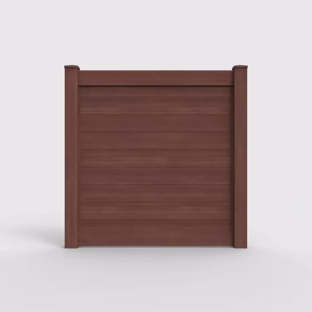 Brazilian blend horizontal privacy 6 ft fence, front view