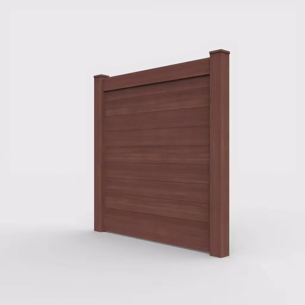 Brazilian blend horizontal privacy 6 ft fence, left-side view