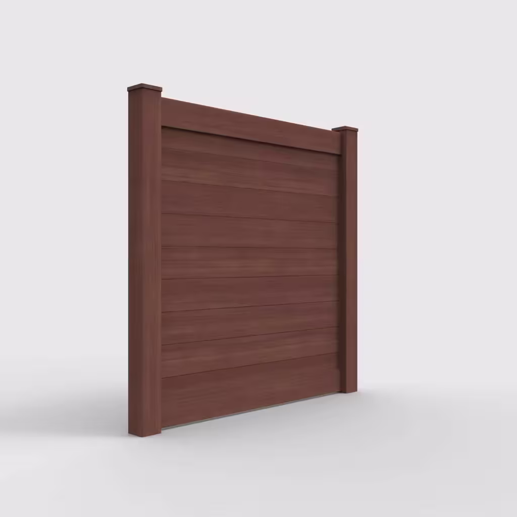 Brazilian blend horizontal privacy 6 ft fence, right-side view