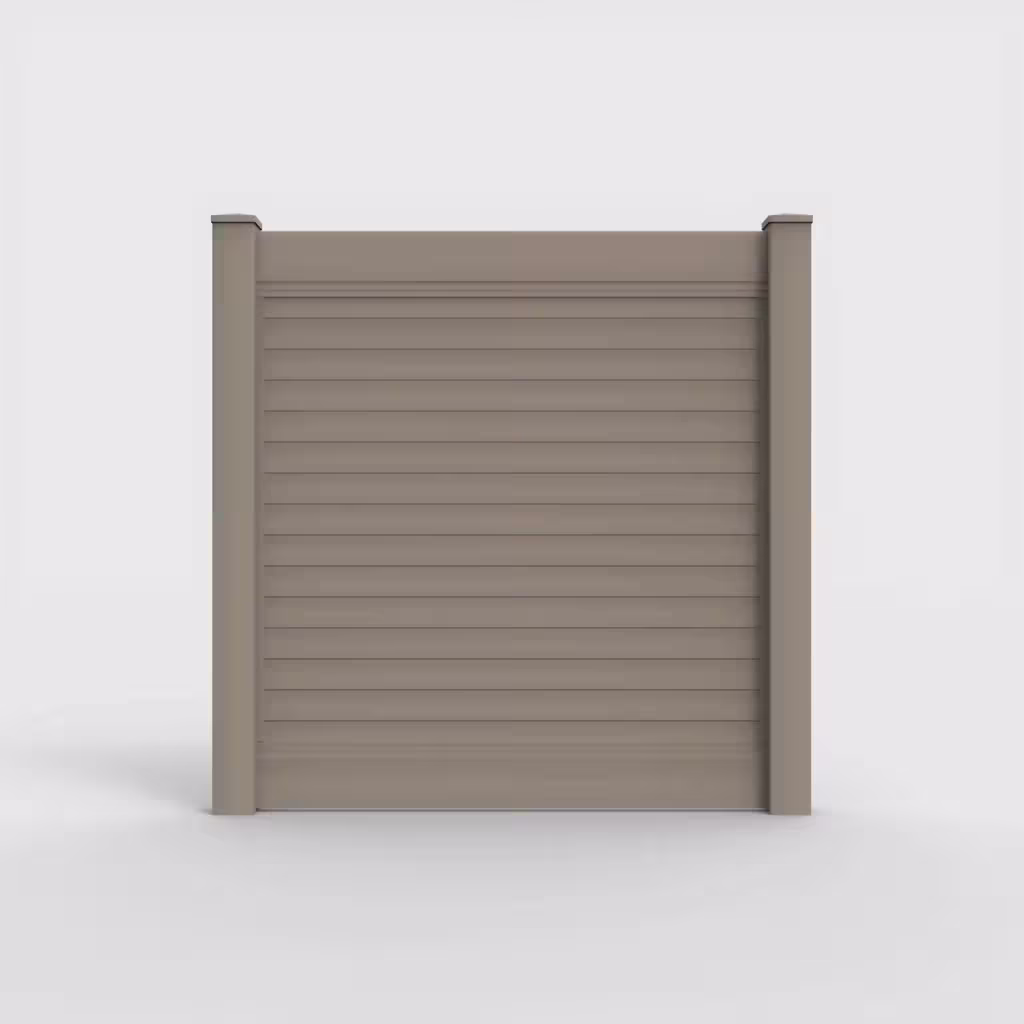 Clay horizontal privacy 6 ft fence, front view