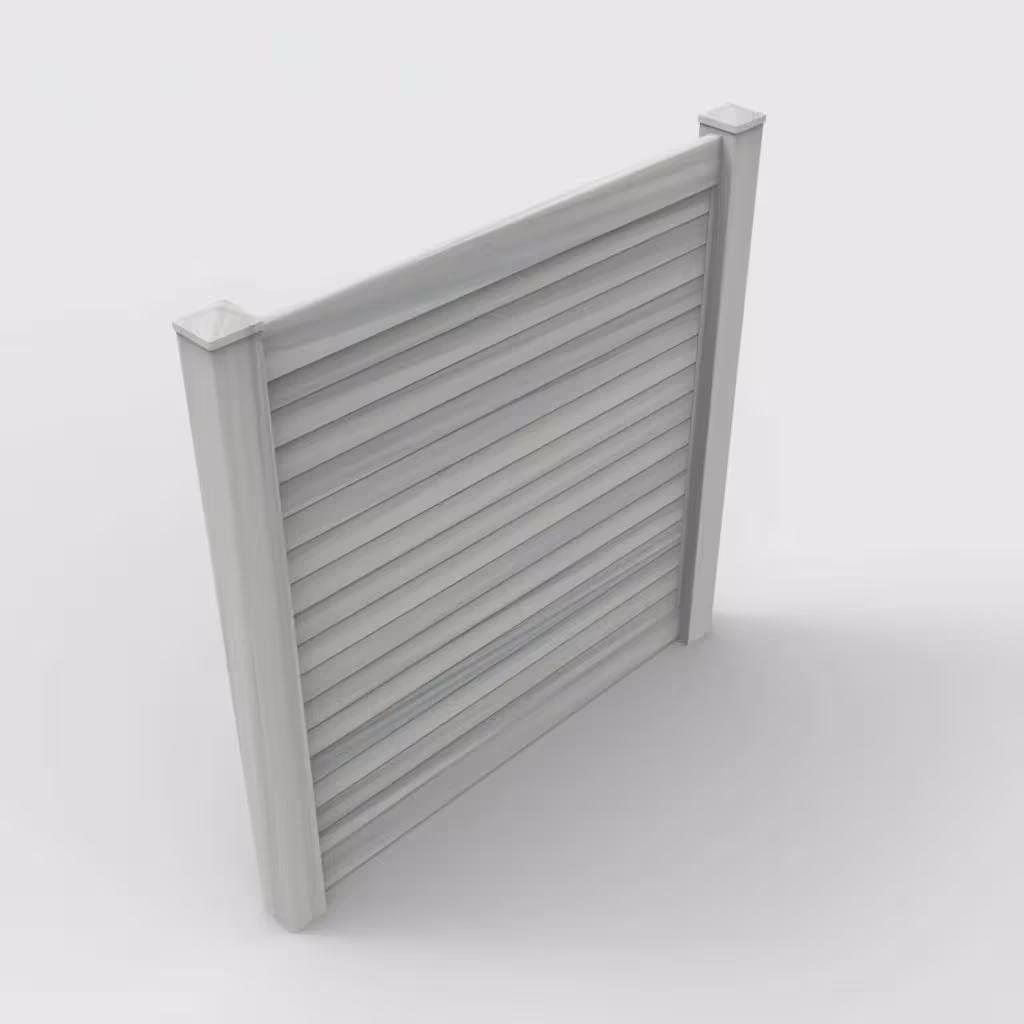 Coastal cedar horizontal privacy 6 ft fence, isometric view