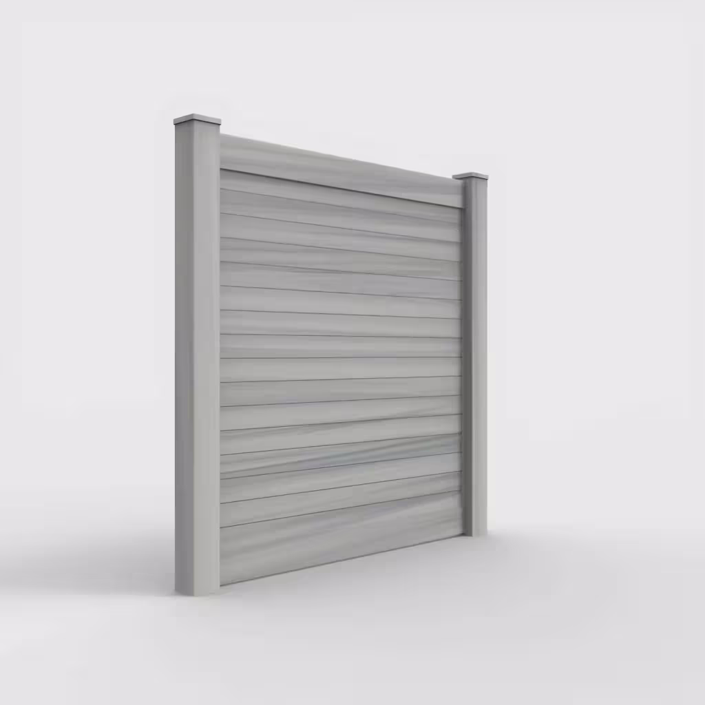 Coastal cedar horizontal privacy 6 ft fence, right-side view