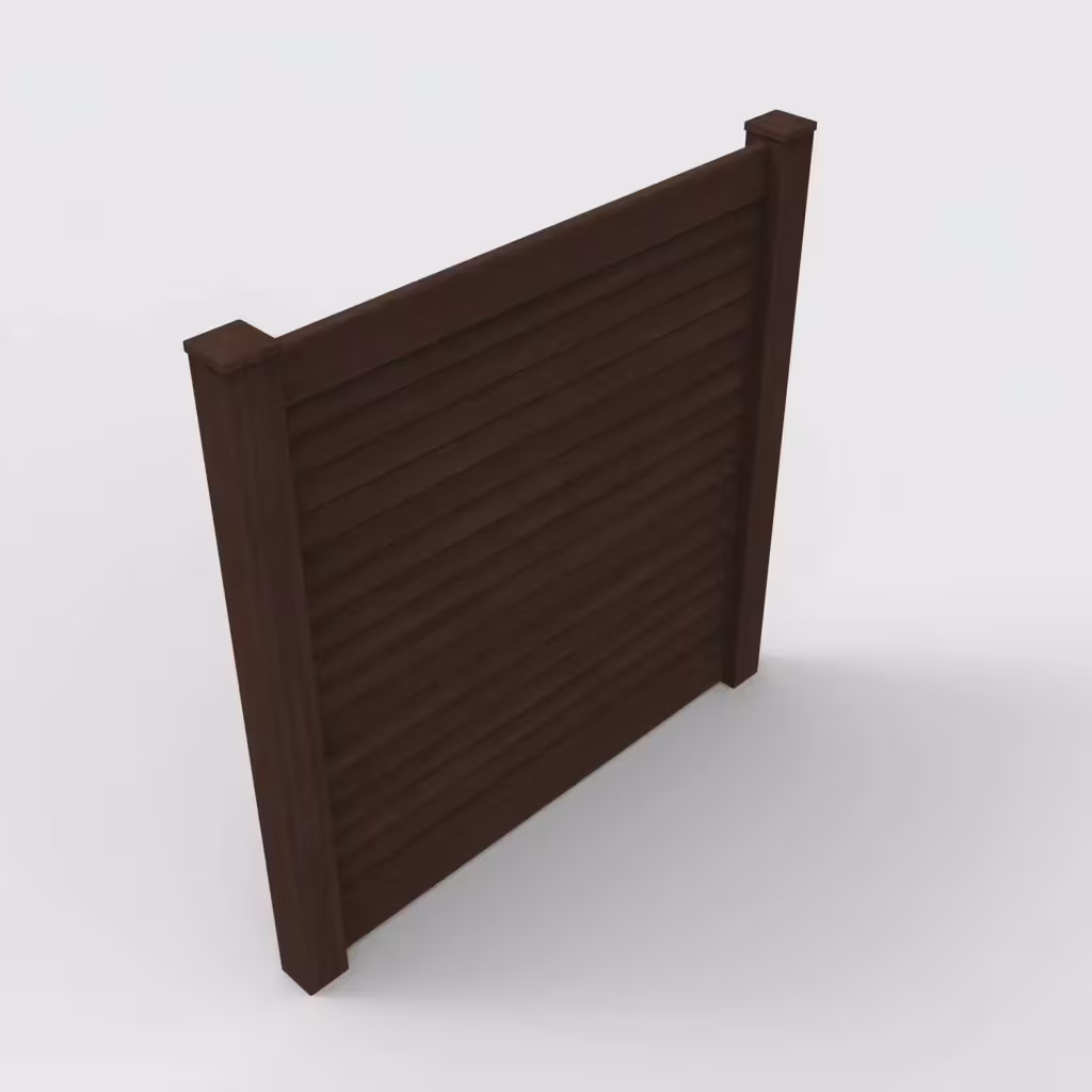 D. sequoia horizontal privacy 6 ft fence, isometric view