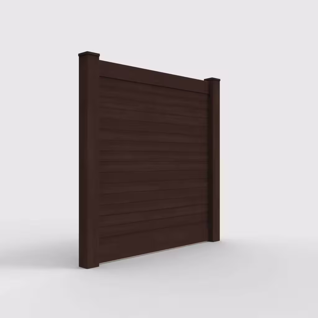 D. sequoia horizontal privacy 6 ft fence, right-side view