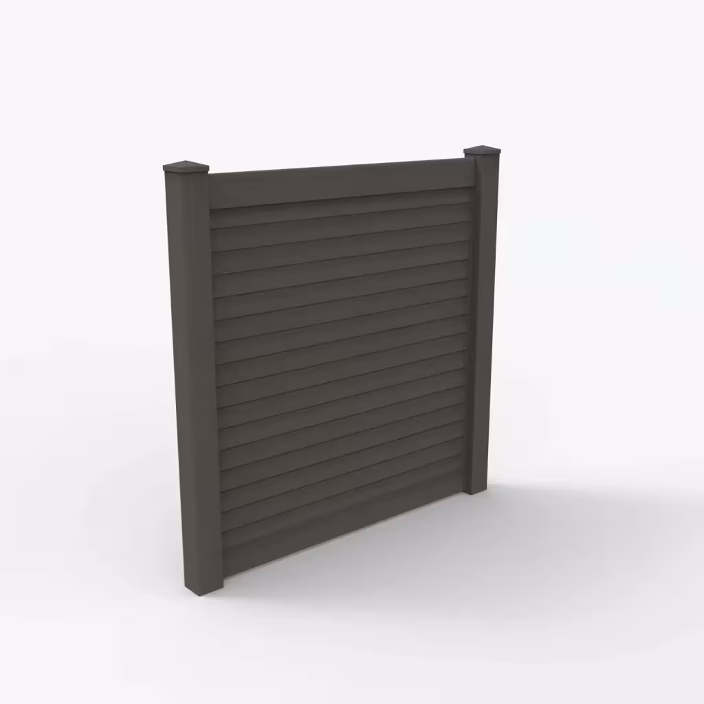 D. walnut horizontal privacy 6 ft fence, main view