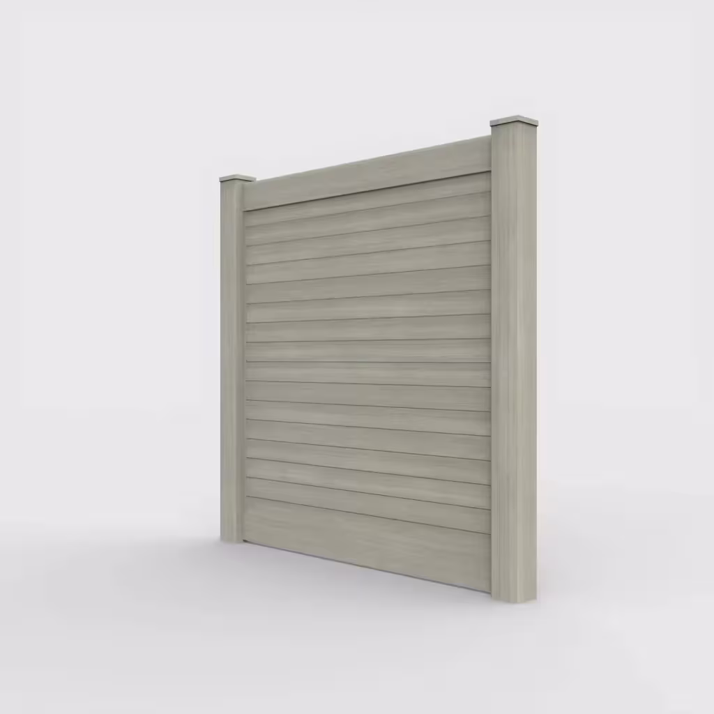 Mesquite horizontal privacy 6 ft fence, left-side view