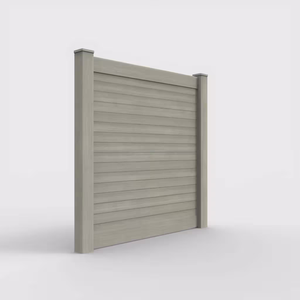 Mesquite horizontal privacy 6 ft fence, right-side view