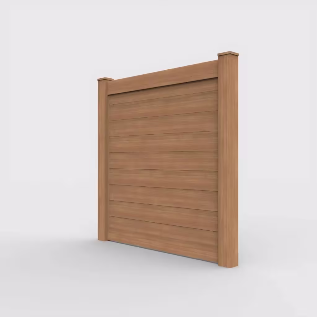 Sierra blend horizontal privacy 6 ft fence, left-side view