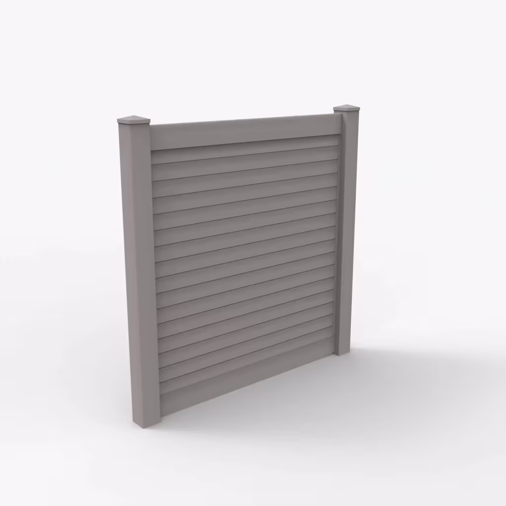 Slate gray horizontal privacy 6 ft fence, main view