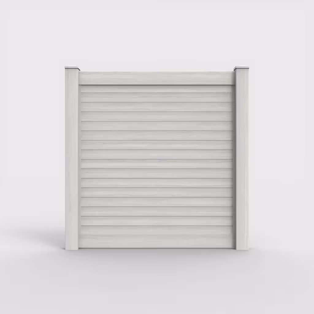 W. aspen horizontal privacy 6 ft fence, front view