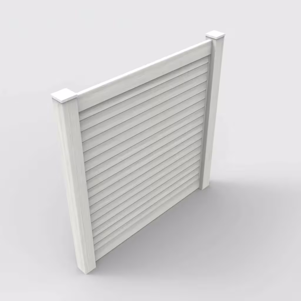 W. aspen horizontal privacy 6 ft fence, isometric view
