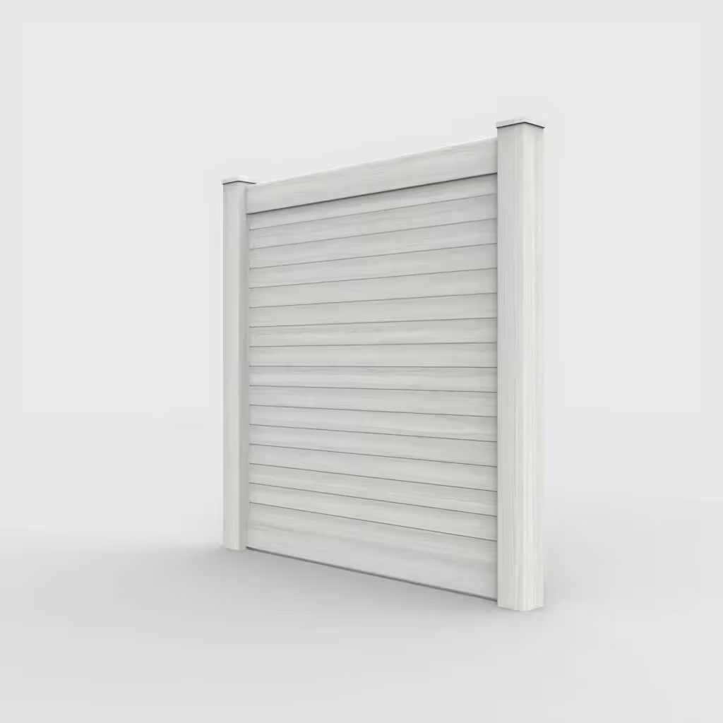W. aspen horizontal privacy 6 ft fence, left-side view