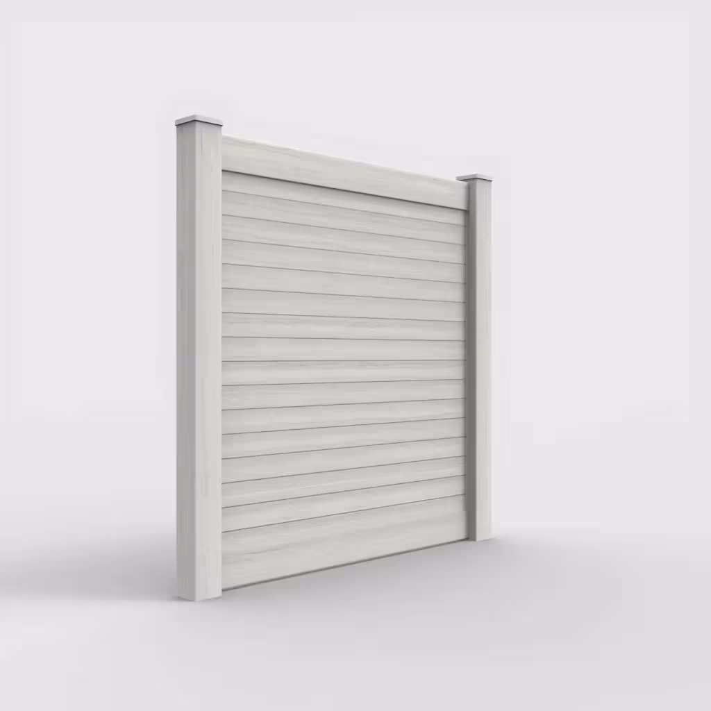 W. aspen horizontal privacy 6 ft fence, right-side view
