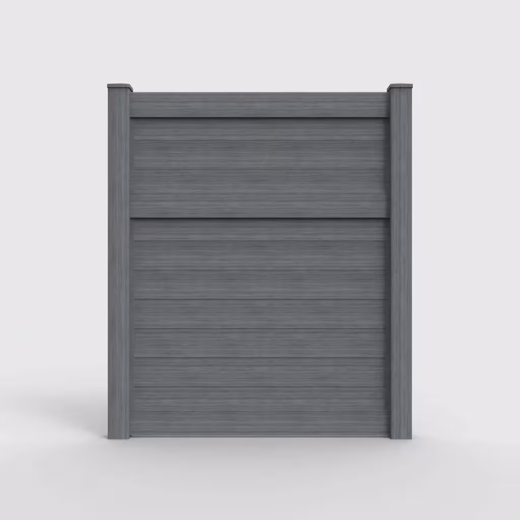 Arctic blend horizontal privacy 7 ft fence, front view