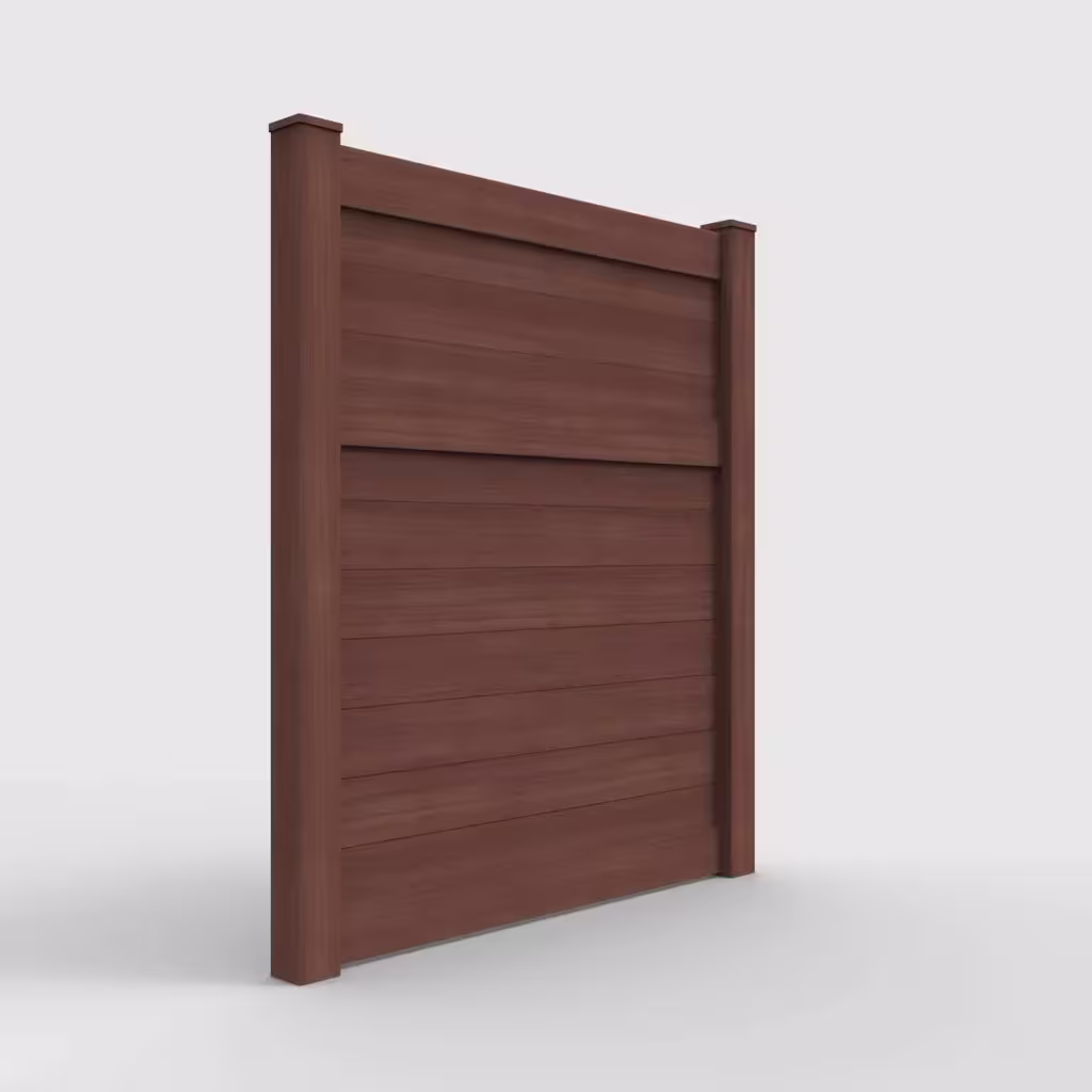 Brazilian blend horizontal privacy 7 ft fence, right-side view