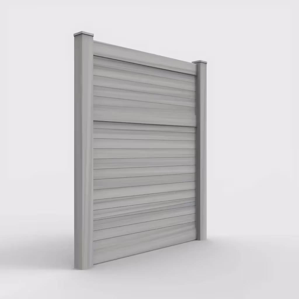 Coastal cedar horizontal privacy 7 ft fence, right-side view
