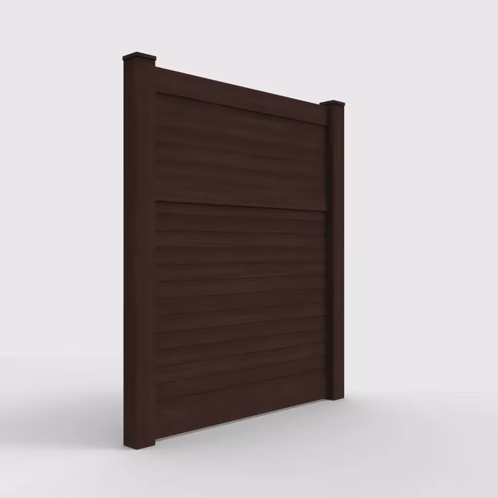 D. sequoia horizontal privacy 7 ft fence, right-side view