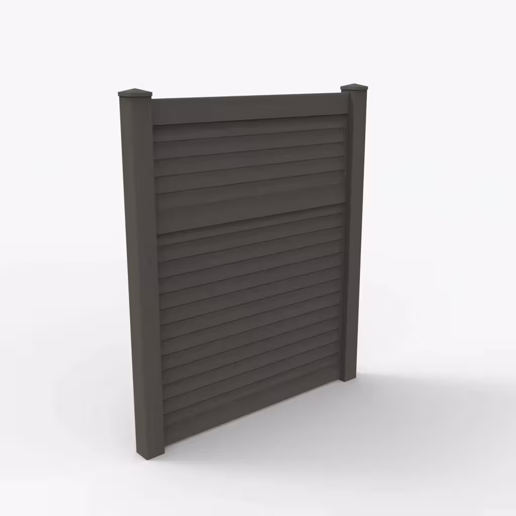 D. walnut horizontal privacy 7 ft fence, main view