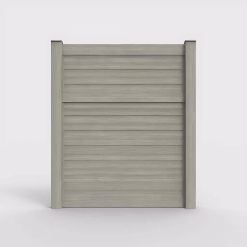 Mesquite horizontal privacy 7 ft fence, front view