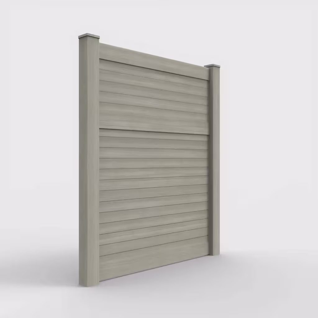 Mesquite horizontal privacy 7 ft fence, right-side view