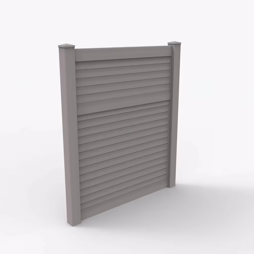 Slate gray horizontal privacy 7 ft fence, main view