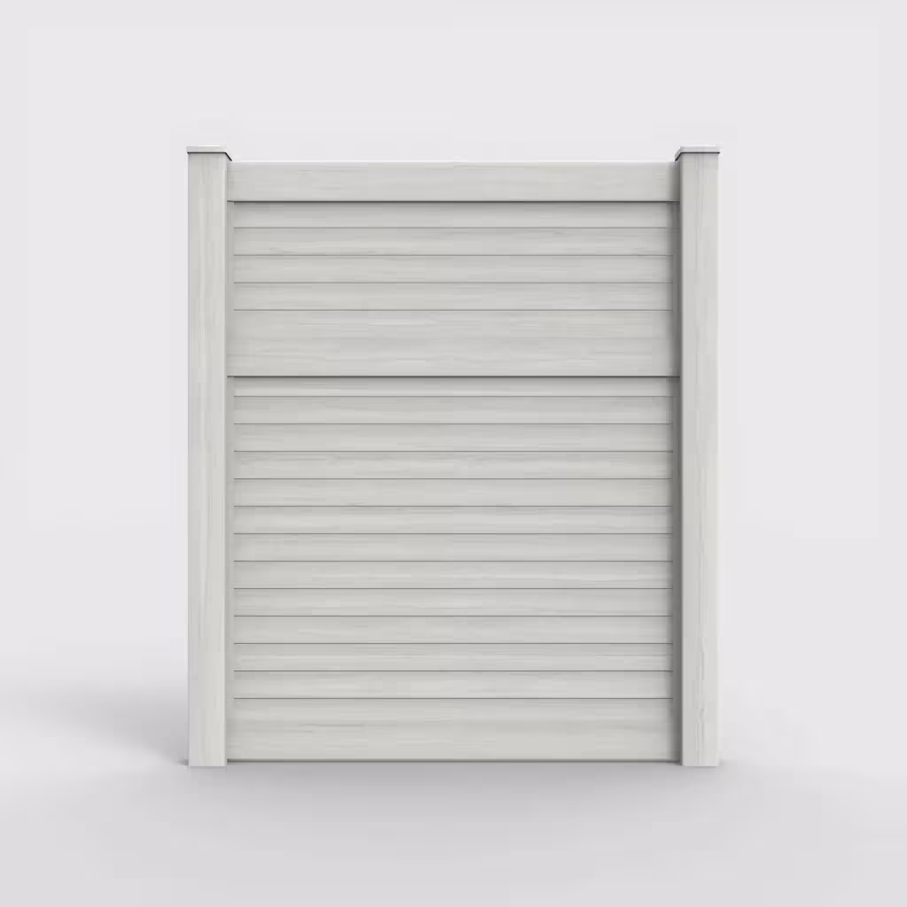 W. aspen horizontal privacy 7 ft fence, front view