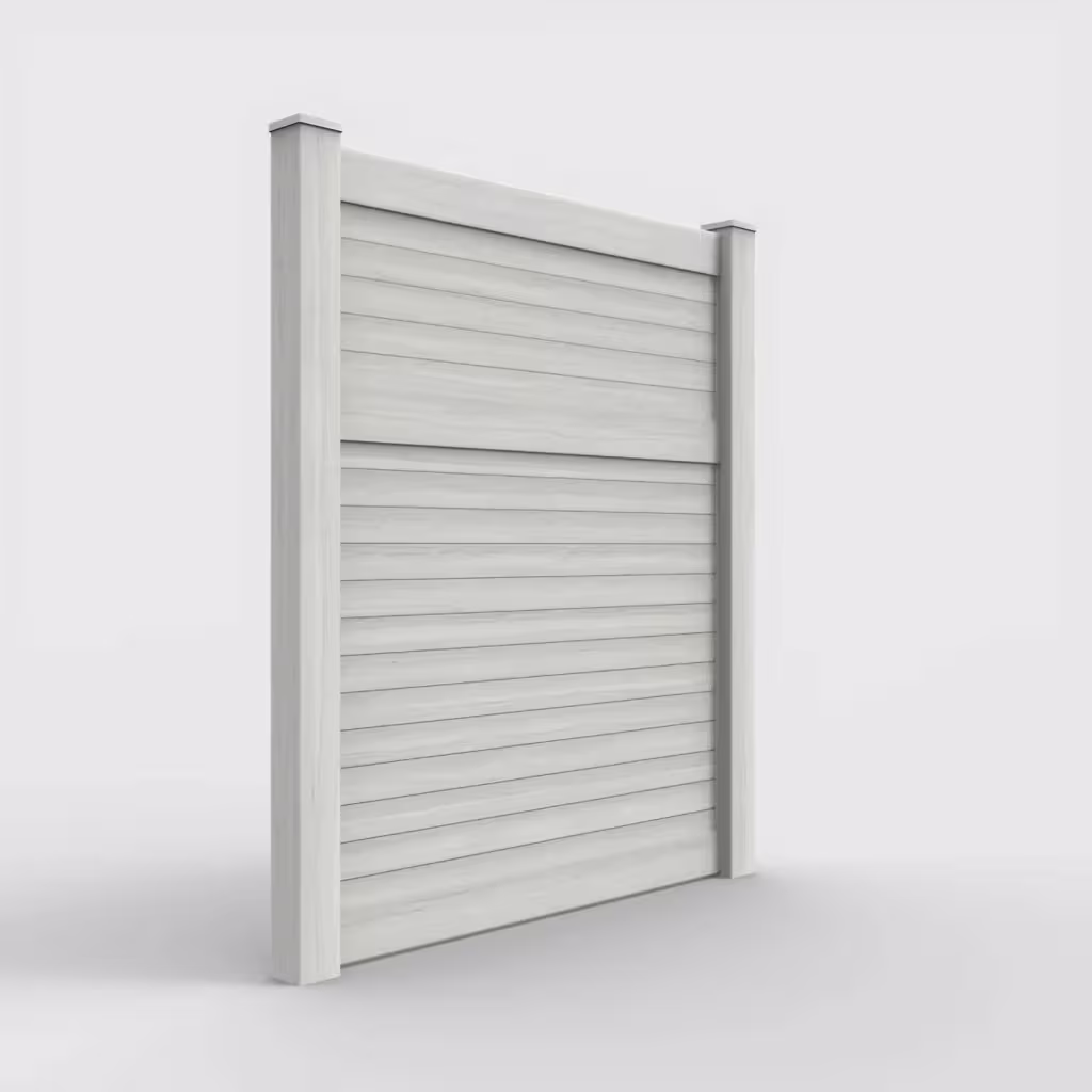 W. aspen horizontal privacy 7 ft fence, right-side view