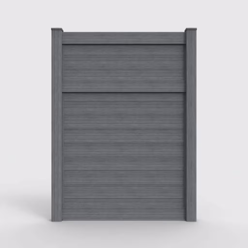 Arctic blend horizontal privacy 8 ft fence, front view